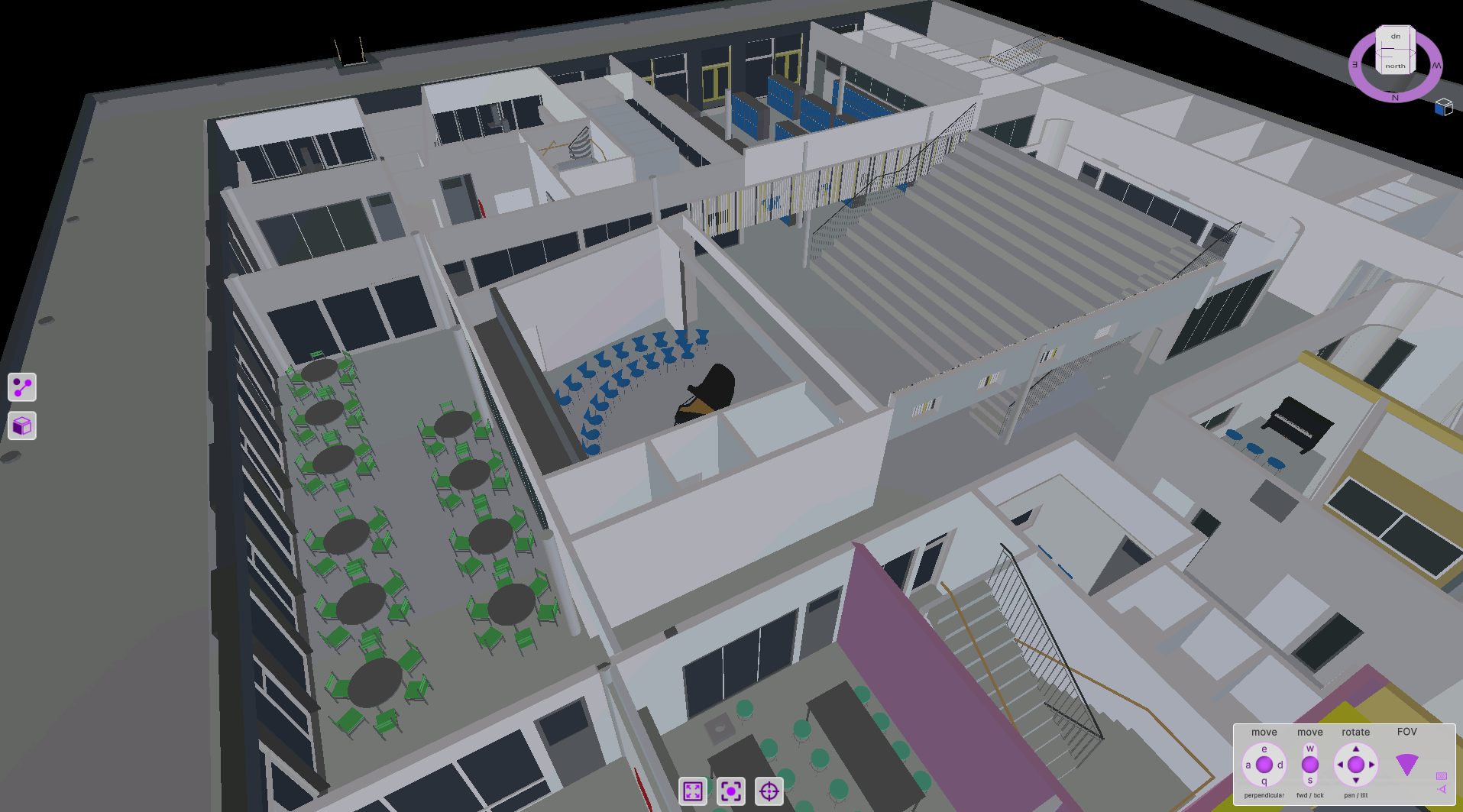 High School BIM model - cut away detail iso view